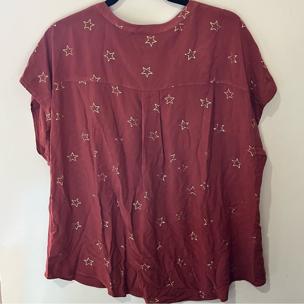 Torrid Pink Flutter Sleeve Button Down Blouse - image 6